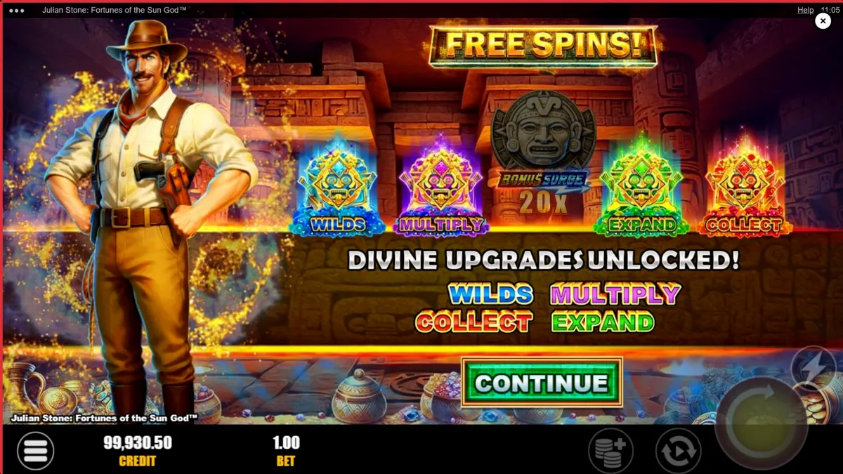 Julian Stone explorando ruínas astecas em Julian Stone: Fortunes of the Sun God