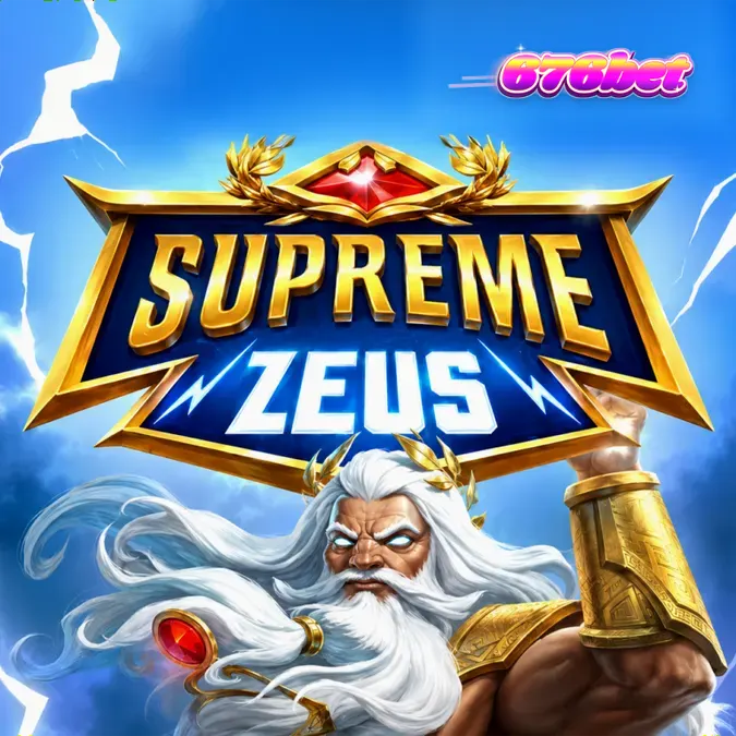 Interface do slot Supreme Zeus com elementos da mitologia grega e moedas douradas